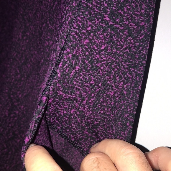 Athleta Purple and Black Speckle Leggings Size Medium - Picture 3 of 6